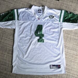 NFL NY Jets Reebok Brer Favre Men's White and Green Football Jersey